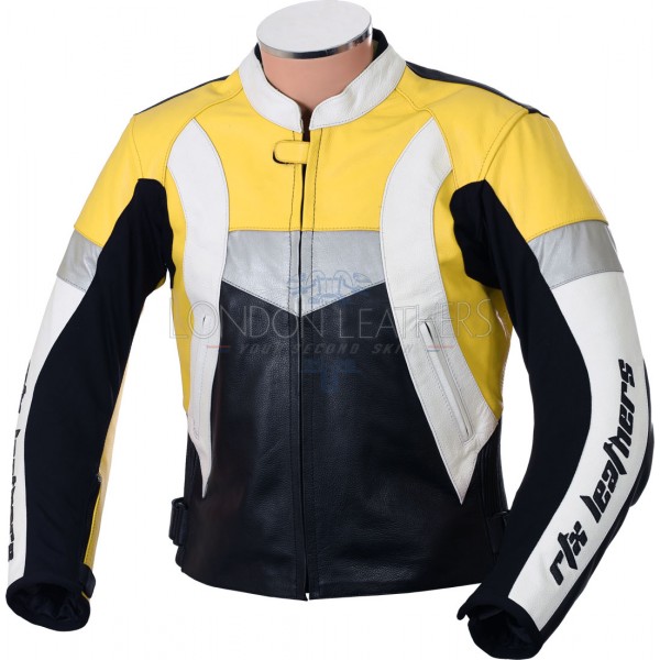 RTX Violator Yellow Motorcycle Leather Jacket